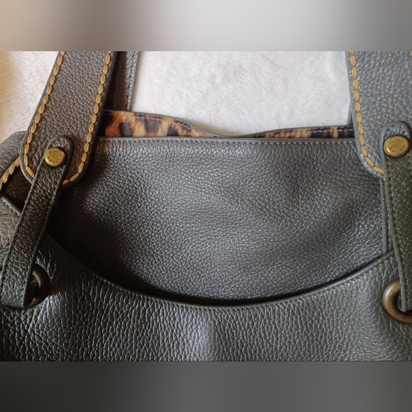 Elegant Gray Leather Bag. - Picture 6 of 8